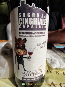 Wine at the "Wild Boar" festival in Capalbio