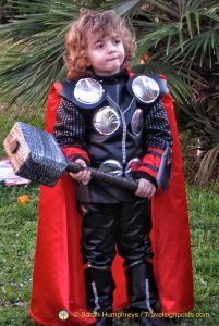 People of all ages take part: here's a "mini Thor"