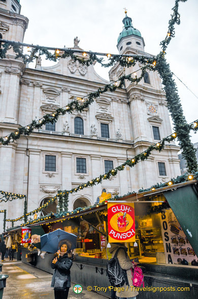 Salzburg Christmas market stalls