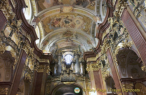 Johann Michael Rottmayr did the frescoes & altar paintings