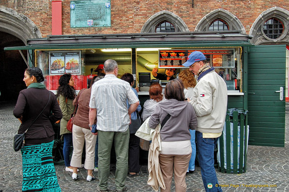 The most famous frites stall on Markt square