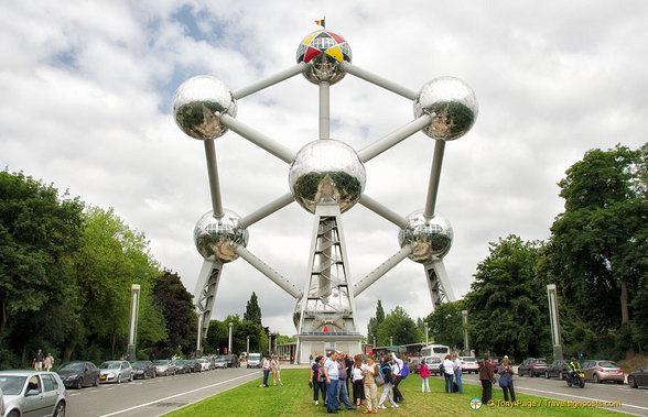 The Atomium spheres host permanent and temporary exhibitions and a kids' sphere