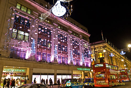 Christmas Lights of Marks & Sparks and Selfridges