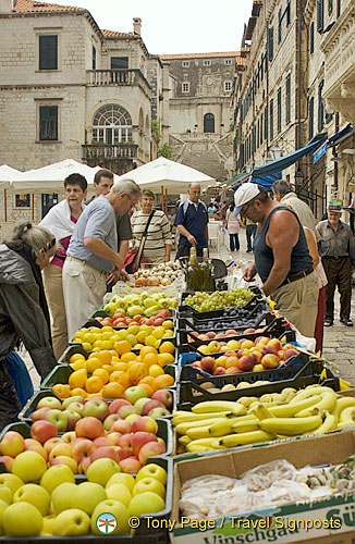 Market stalls in the Old Town