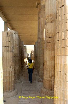 The vast enclosure surrounding the step pyramid was another achievement.
[Step Pyramid of Djoser - Saqqara - Egypt]