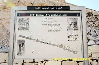 Site map of Tomb of Rameses IX
[Valley of the Kings - Egypt]
