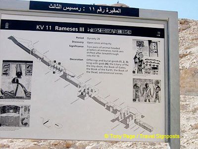 Site map of Tomb of Rameses III
[Valley of the Kings - Egypt]
