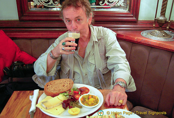 Tony with his Guinness and ploughman's lunch