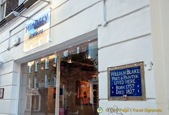 William Blake, poet and painter, lived here