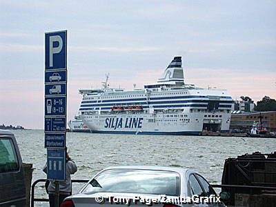 Arriving in Helsinki on the Silja Ferry Line