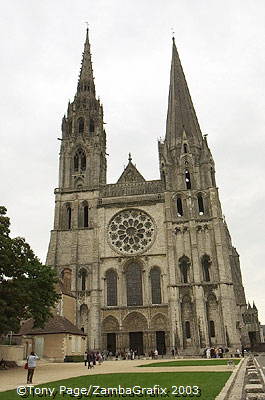 Chartres Cathedral west facade - main entrance