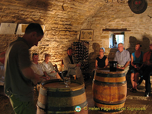 Wine-tasting, Fixin, Cote d'Or, France