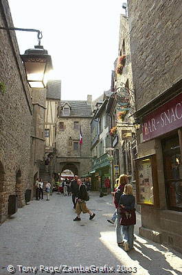 The Grande Rue used to be the Pilgrims' route, followed since the 12th century [Mont-St-Michel - France]