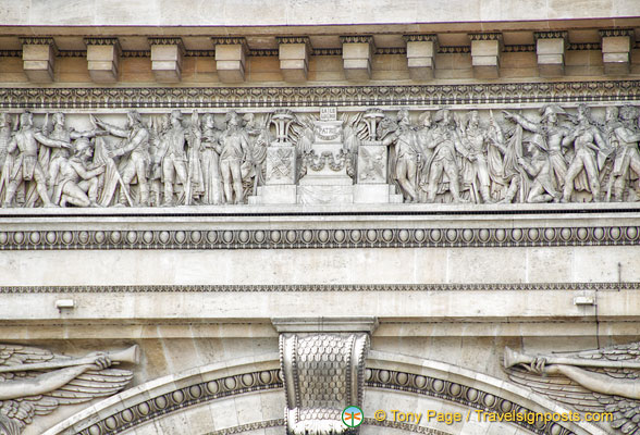 Bas-relief on the façade of the Arc de Triomphe
