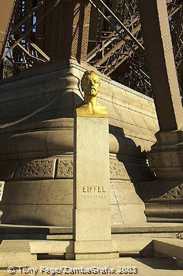 Memorial to Gustave Eiffel outside his tower