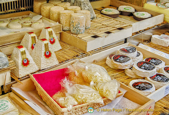 A range of goat and sheep-milk cheeses