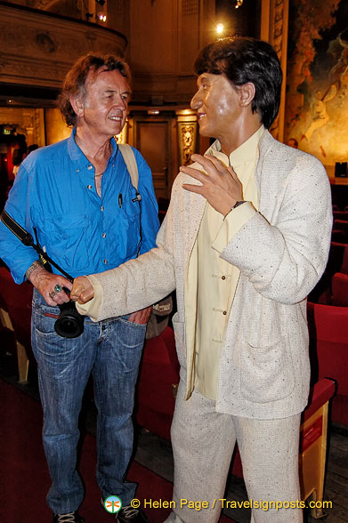 Tony catching up with Jackie Chan in the Theatre