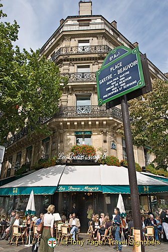 Les Deux Magots on Place Saint-Germain des Pres