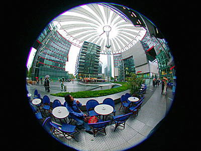 Fish-eye view of the Sony Centre