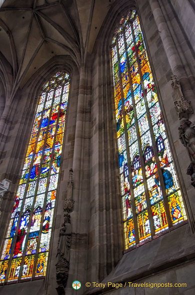 Stained glass windows of St Georg