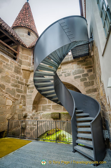 Spiral staircase at the Town mill