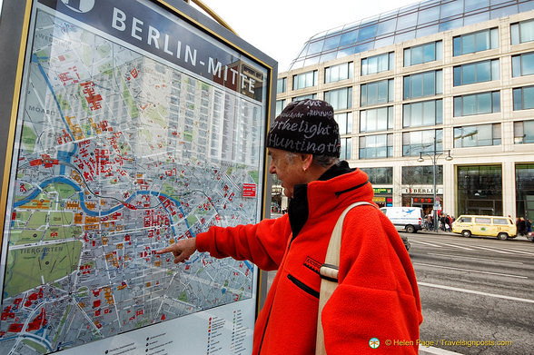 Tony checking out the Berlin map