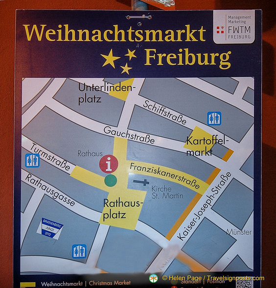 Map of Freiburg Weinachtsmarkt