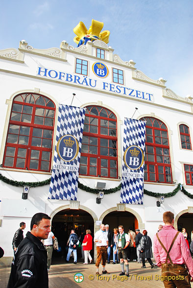 Hofbräu-Festzelt sponsored by the Hofbräuhaus Brewery