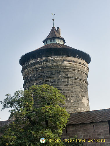 Imposing tower of the old city wall
