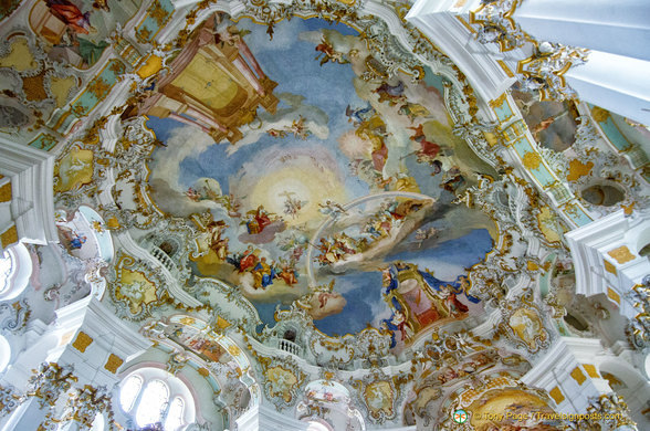 Elaborate ceiling frescoes