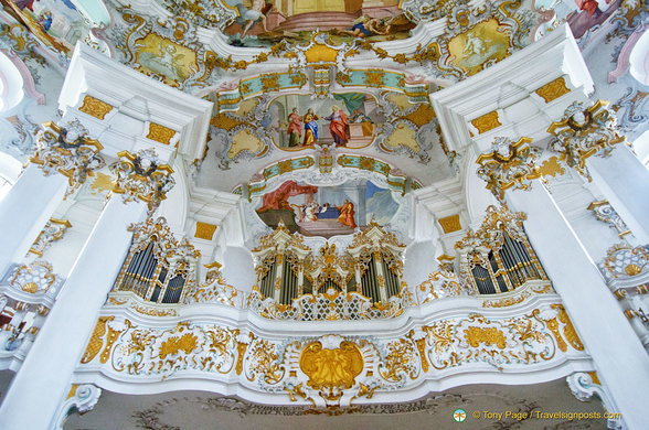 Close-up of Wieskirche organ