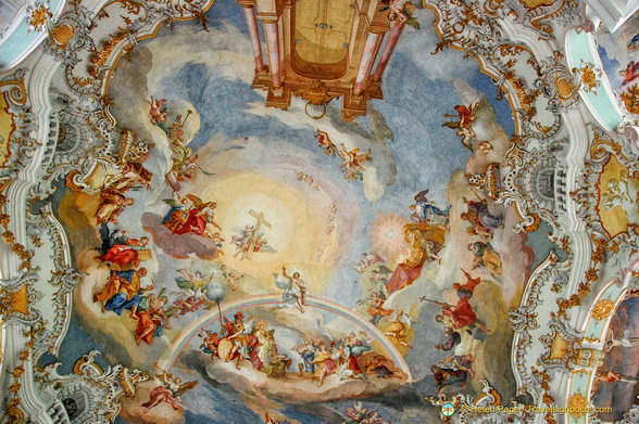 Wieskirche ceiling fresco