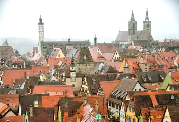 View of Rothenburg skyline from the Roderturm