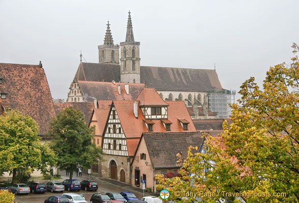 The twin spires of St Jakobskirche