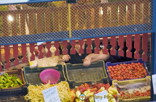 Vegetable stall at the Great Market Hall