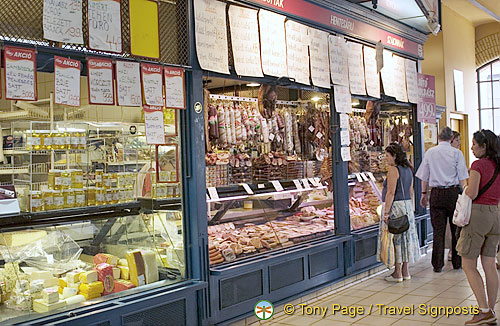 You'll find an amazing array of cheeses & salamis here[Central Market Hall - Budapest - Hungary]r