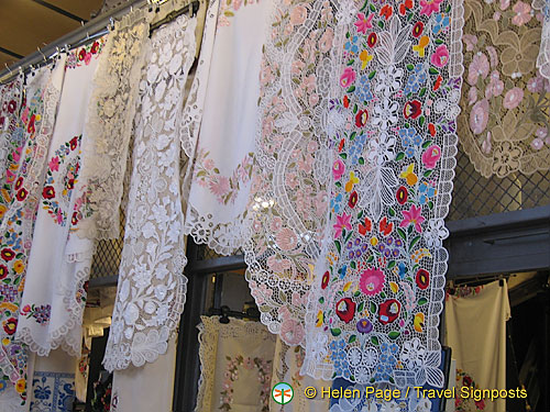 Beautiful embroideries at the Great Market Hall