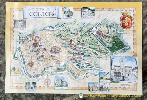 Map of Cortona town
