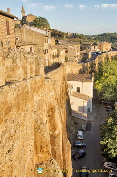 Orvieto sits on the summit of a tuff cliff