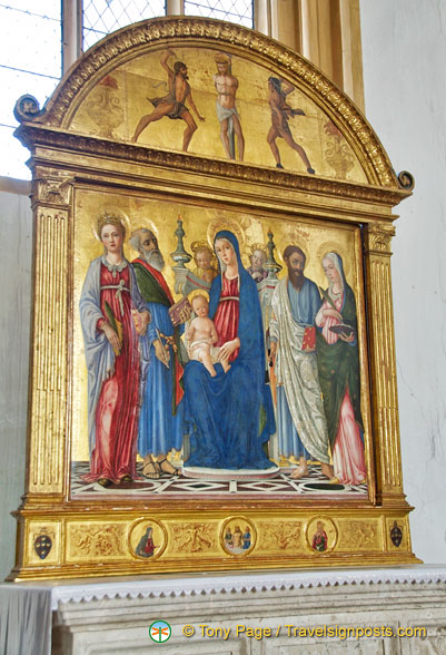 Madonna with Saints Catherine, Matthew, Bartholomew and Lucia by Matteo di Giovanni