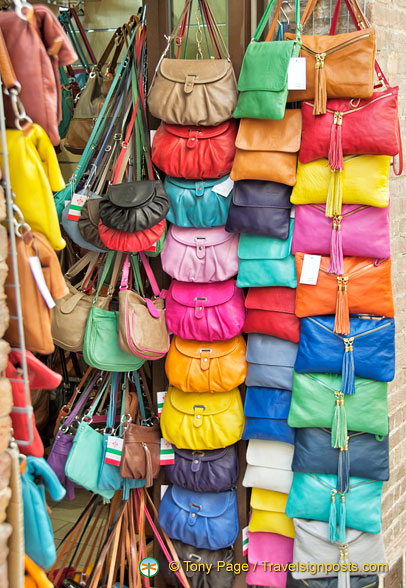 Colourful leather purses