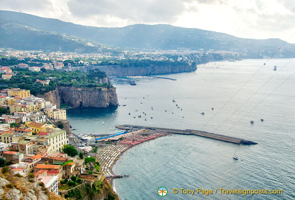 View of Sorrento and its harbour