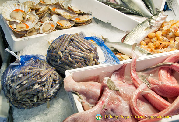 Range of seafood