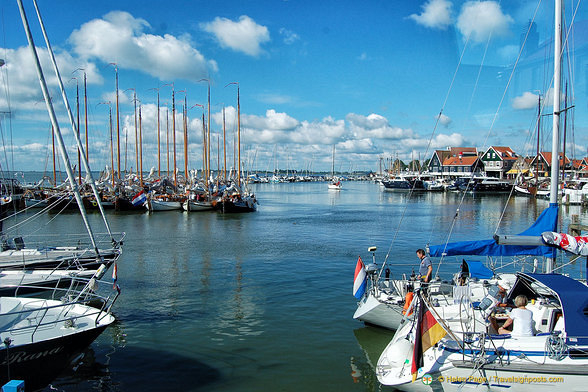 Boats in Volendam harbour