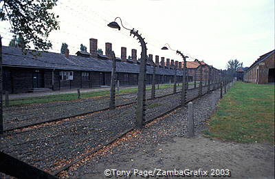 Auschwitz concentration camp buildings