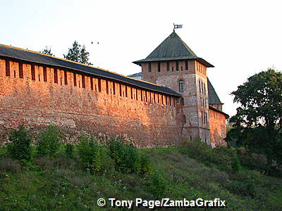The Detinets - ancient wall and tower of the Novgorod Kremlin