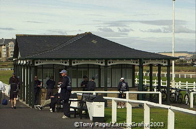 Even if not a golfer, it's interesting observing the golfers and caddies getting ready [St Andrews Links - Scotland]