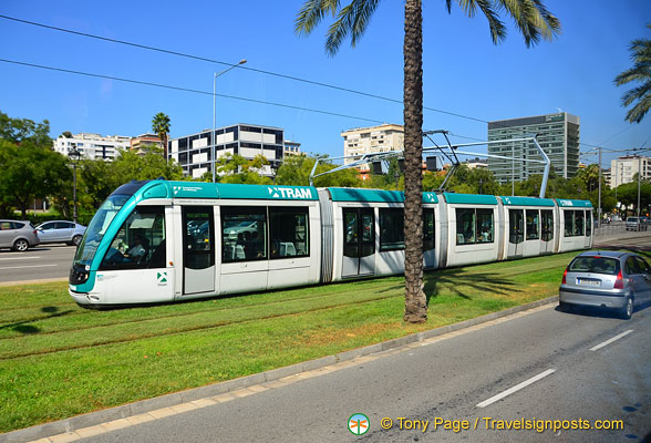 Barcelona has 2 tram lines
