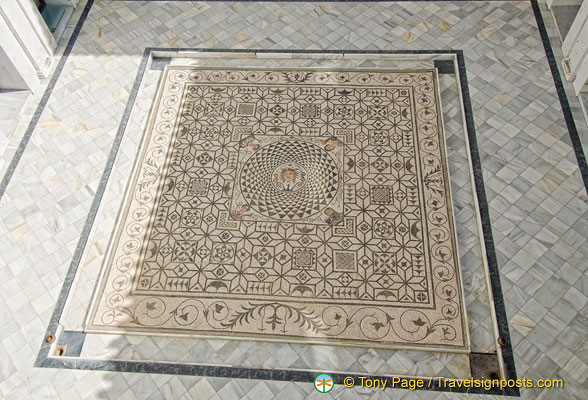 The famous Roman mosaic in the Carmona town hall