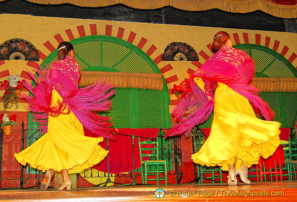 Flamenco dancers doing their routine